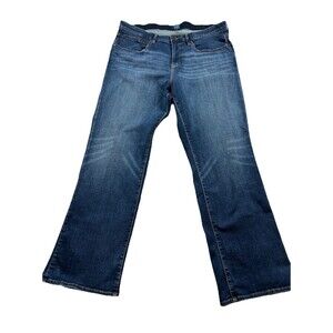 Jag Jeans Womens Plus 22W Blue Denim Eloise Boot Cut Dark Wash Whiskered Stretch